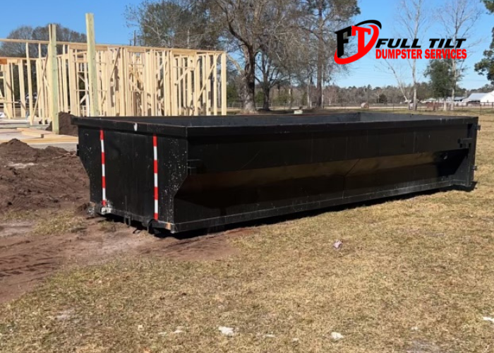 a dumpster rental on a construction site in Macclenny, FL